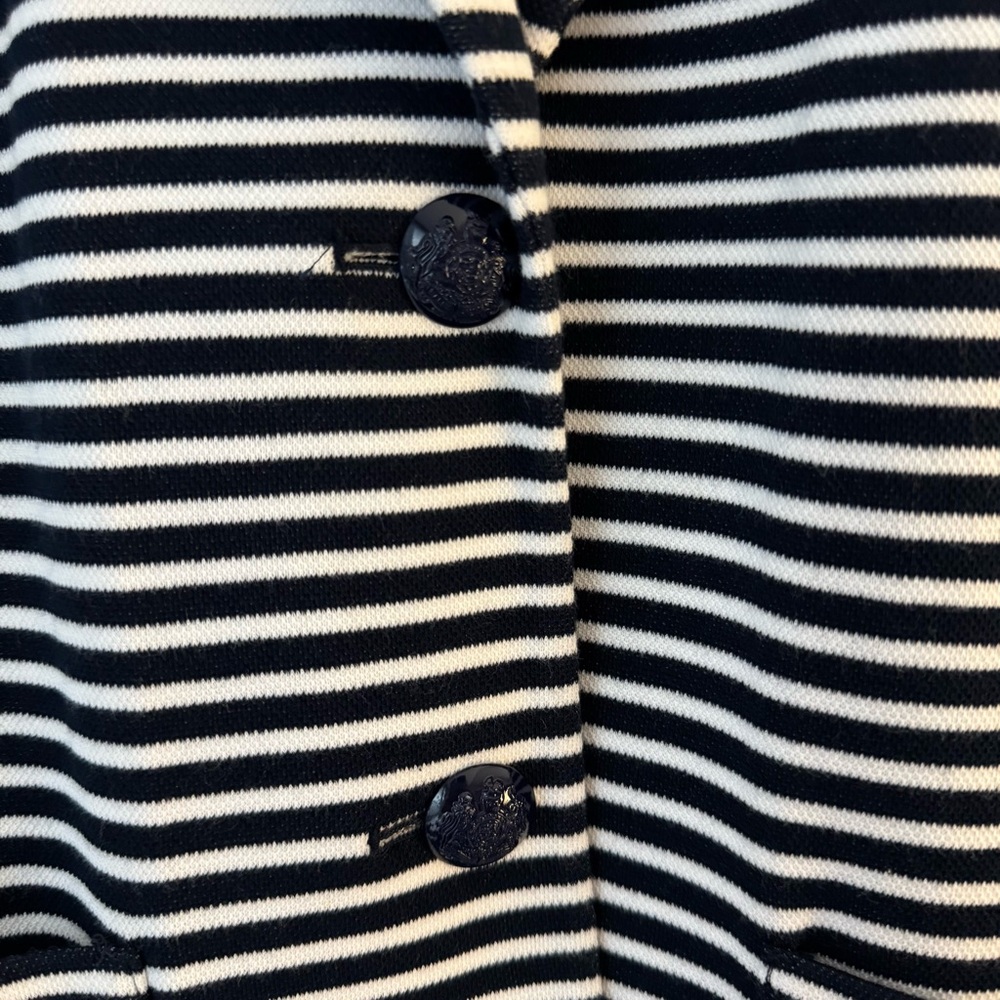 Ralph Lauren Navy and White Stripped Blazer Size Medium - Picture 3 of 7